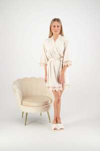 Robes: Misha Lace Robe - Champagne