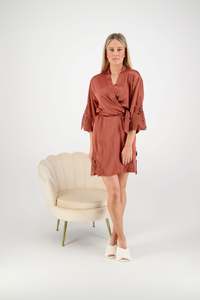 Robes: Avana Lace Robe - Copper