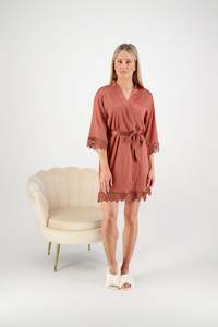 Robes: Misha Lace Robe - Copper