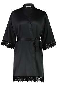 Flower Girl Robes: Misha Mini Flower Girl Robe - Black