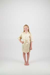 Sale: Alexa Mini Flower Girl Robe - Champagne