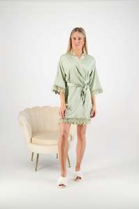 Best Sellers 1: Misha Lace Robe - Sage Green