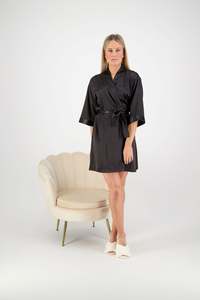 Best Sellers 1: Alexa Satin Robe - Black
