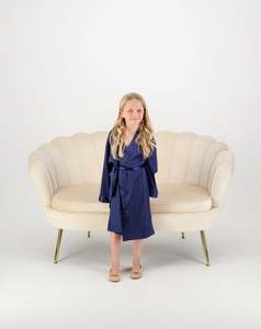 Alexa Mini Flower Girl Robe - Navy