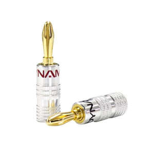 Speaker Accessories: Dynamix - Banana Plugs Gold Plated with Alloy Jacket - Pair