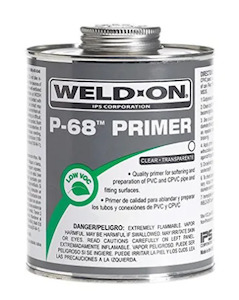 Spa Pool Glue And Primer: PVC Primer WeldOn P68 473ml - Clear