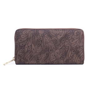 Wallet - Teardrop Patterned Brown - The Specialty House