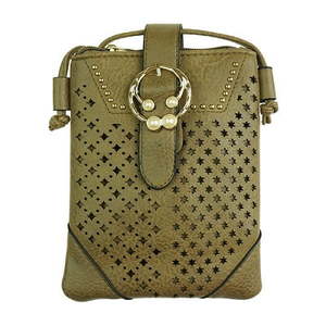 Brown Crossbody Pearl Buckle Bag - The Specialty House