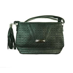 Black Stud Patterned Shoulder Bag - The Specialty House
