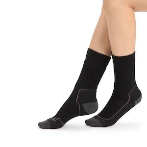 Clothing Accessories: Icebreaker Women's Hike+ Medium Crew Black Monsoon