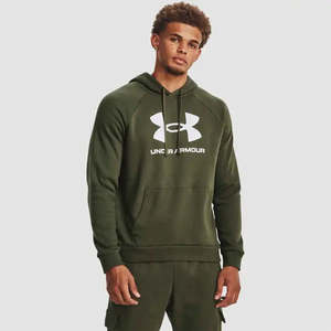 Under Armour Men's Rival Fleece - Marine Green and White