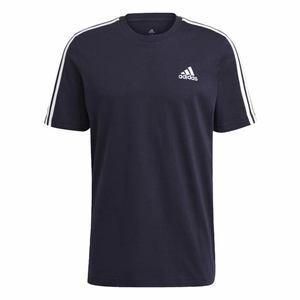 Clothing Mens Long Sleeve Tops: Adidas Essentials 3-Stripes Tee - Ink