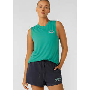 Clothing Womens: Lorna Jane Lotus Muscle Tank - Jewel Jade Green