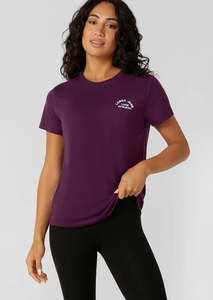 Clothing Womens: Lorna Jane Lotus T-Shirt – Dark Grape