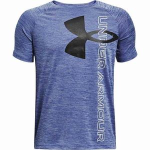 Clothing Kids Boys: Under Armour Junior Tech™ Split Logo Hybrid Short Sleeve