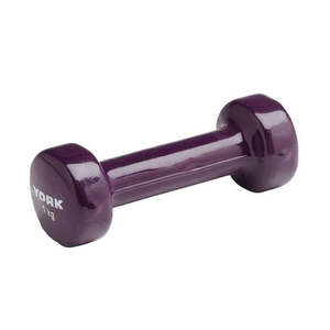 Sports Gear Exercise And Fitness: York Vinyl Dipped 1kg Dumbbell Purple