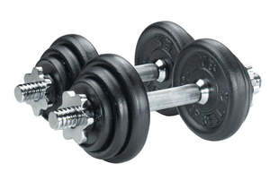 York Cast Iron Plate Dumbbell Set - 20kg
