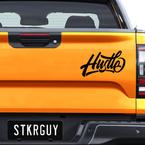 Hustle Calligraphy Decal Sticker