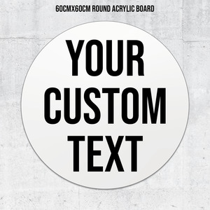 Customised Decals: Custom Acrylic Board Signage ( Signage only)