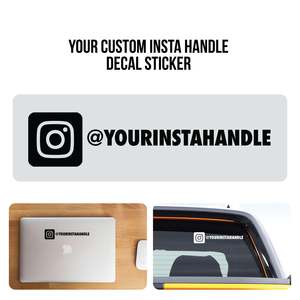 Customised Decals: Instagram Handle Decal/Sticker