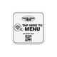 NFC Menu Tap or Scan Pod Sqaure
