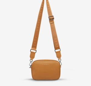 Plunders: Plunder in Tan with Branded Webbing Strap by Status Anxiety
