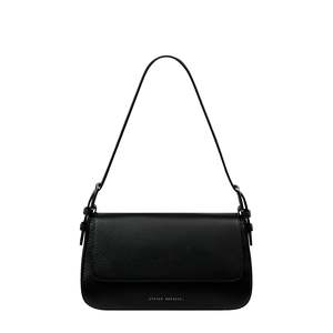Womens Shoulder Bags: Figure You Out in Black Pebble by Status Anxiety