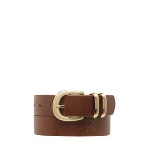 Belts: Let it Be Belt- Tan/Gold by Status Anxiety