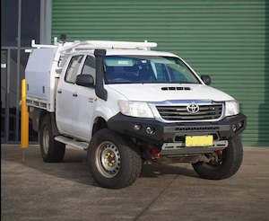 Accessories: Rockarmor Gt Hoopless Steel Bullbar (option for Spotties and Winch combo) to suit Toyota Hilux N70 2005-2011