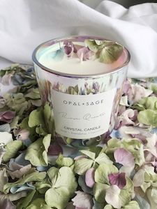 Opal Sage: Dream Jar Crystal Candle
