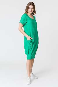 Going Green 1: Cocoon Pleat Dress