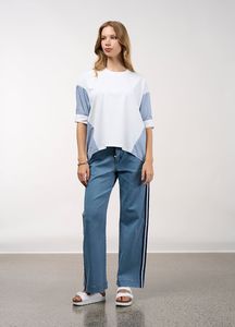 Mixed Media Stripe Top