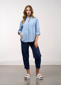 Mixed Media Stripe Shirt