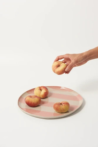 Jones & Co Ceramic Platter - Cabana Stripe Pink thesundaysociety