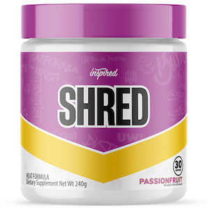 Inspired Shred - Heat Formula Pre-Workout - 240g - 30 Serves - 5 Flavours