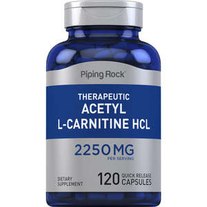 Fat Burners: Piping Rock Max Strength Acetyl-L-Carnitine - 2250mg - 120 caps