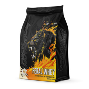Frontpage: PACK NUTRITION Feral Whey Powder - 5lb -4 flavours