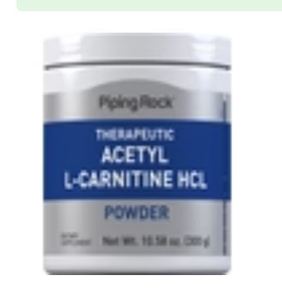 Frontpage: Piping Rock - Acetyl L- Carnitine - 300g / 300 serves