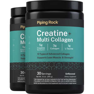Frontpage: CREATINE Plus Multi Collagen -285g -  5g Creatine, 3g Advanced Collagen per serve.