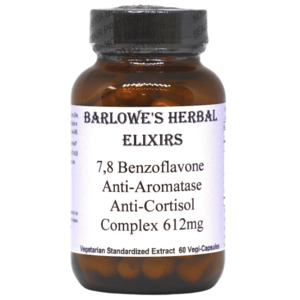 Natural Testosterone Boosters: Barlowe's 7,8 Benzoflavone Complex - Anti Aromatase / Anti Cortisol 612mg Capsules