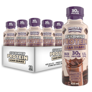 Frontpage: EHP OXYSHRED - Protein Lean Whey Shake RTD  - Single Serve -  425ml -4 Flavours