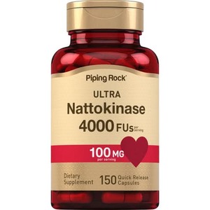 Frontpage: Piping Rock - Ultra Nattokinase 4000FU- 100mg per serving - 150 caps