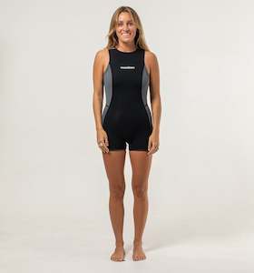 Womens Wetsuits: Classic Womens 2/2 Back Zip Sleeveless Springsuit