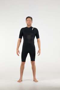 Wetsuits: Premium Mens 2/2 Chest Zip Short Sleeve Spring Suit