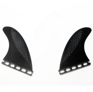 Fins: AQSS Quad Rear Fins - Black Honeycomb Single Tab