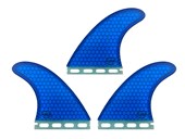 Fins: AQSS Thruster Fins - Blue Honeycomb Single Tab