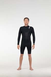 Mens Wetsuits: Premium Mens 2/2 Chest Zip Long Sleeve Springsuit