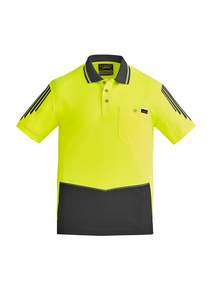Shirts And Polos: Syzmik ZH315 Mens Hi Vis Flux Short Sleeve Polo