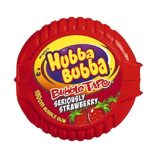 American Lollies Collection: Hubba Bubba Tape Strawberry 56g