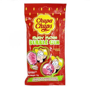 CHUPA CHUPS FAIRY FLOSS BUBBLE GUMS Strawberyy Flavour